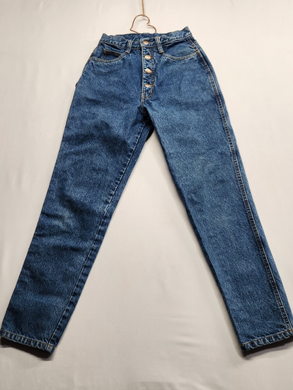 ⭐️Vintage Rio High Waisted Tapered Leg Denim Mom Jeans Button Fly Size 9